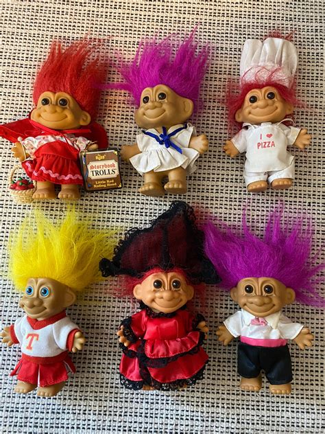90'S Troll Badge With Hair, CHOOSE YOUR OWN, Adopt A Lucky Troll Starline Badge On Original Card, 90's Fun Retro Button Badges Dam Trolls. . Troll dolls for sale